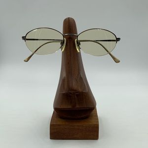 Vintage Swank Silver Oval Half Rim Sunglasses